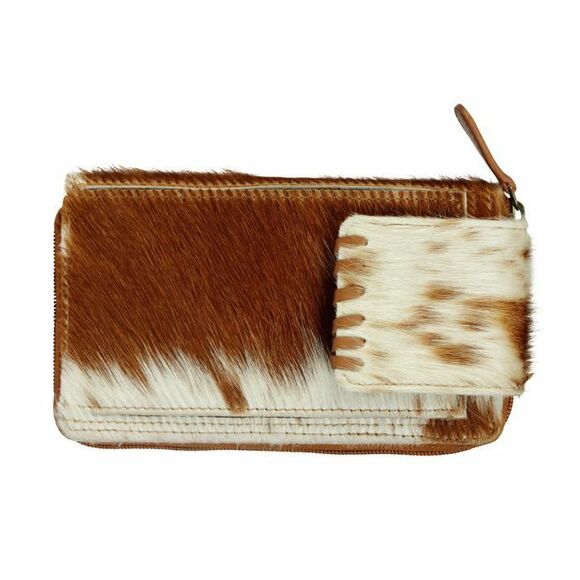 Myra Bag Handmade Concinnus  Wallet Leather & Hairon Canvas & Cowhide Leather - Picture 1 of 8